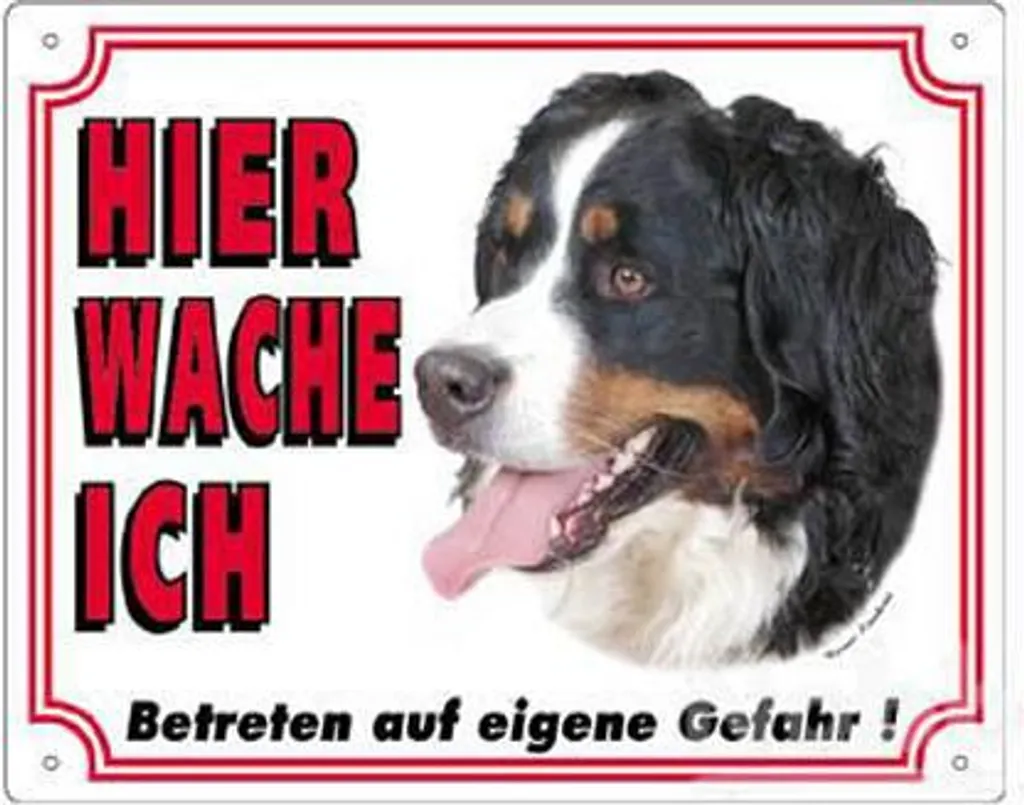 Cartello Attenti al Cane Bovaro del Bernese Nobby 250x200mm | Sicurezza Casa