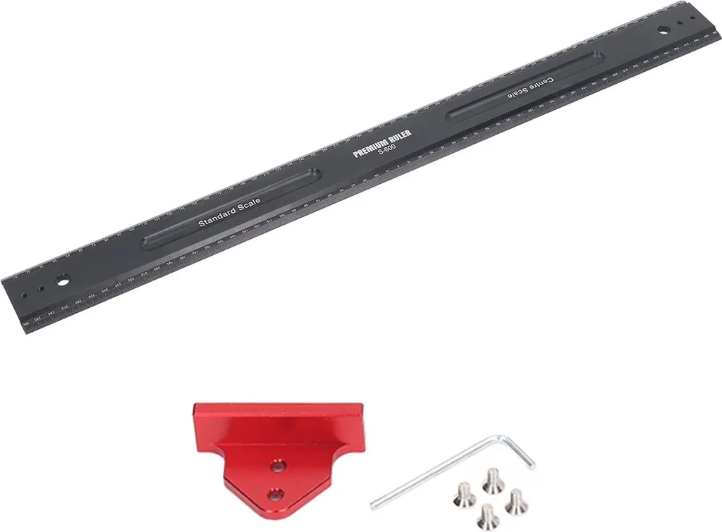 Équerre de traçage en T de 60cm en aluminium pour mesure de précision