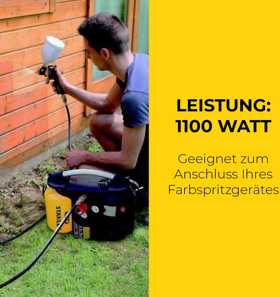 Compresseur sans huile Stanley 10 bar - Modèle DN 200/10/5 compact 5L - 30