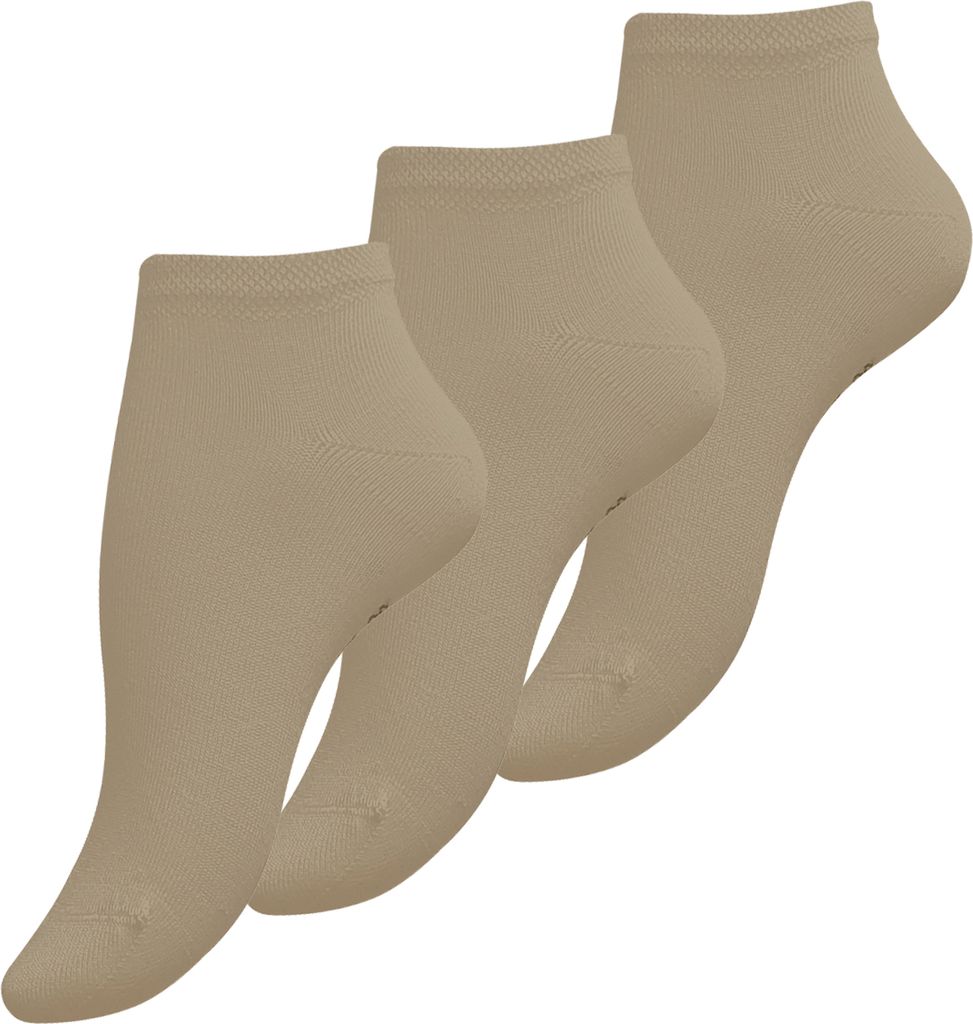 Vincent Creation Damen "Bambus" Sneaker Socken 6 Paar 35-38 beige