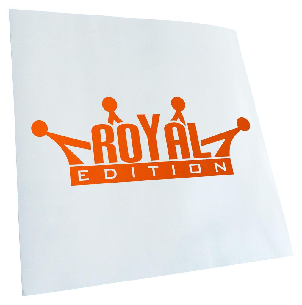 Kiwistar - Autoaufkleber - Royal Edition - Orange - 50x18cm - Aufkleber für Auto, Laptop, Fahrrad, LKW, Motorrad Mehrfarbig JDM Decal Racing
