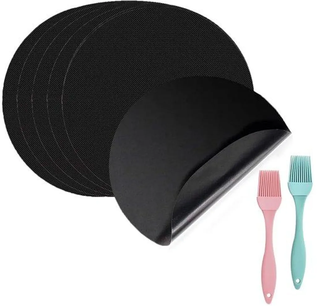 Feuille de cuisson ronde anti-adhésive Ø 23 cm lot de 7 pièces pour grill