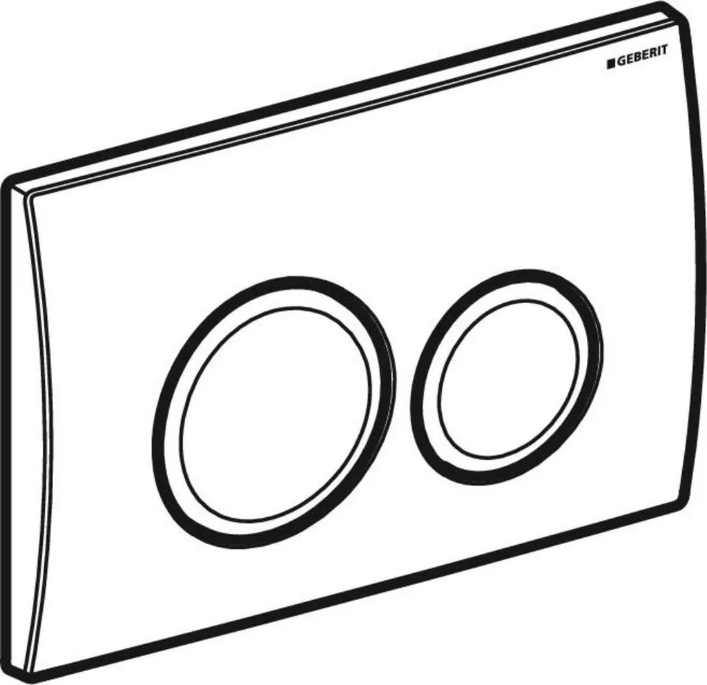 Plaque Geberit Delta20 double volume rinçage finition chrome mat - 3