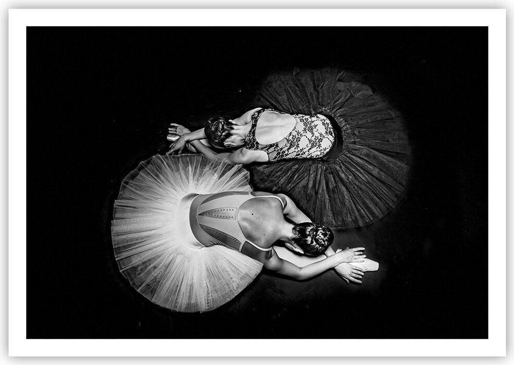 Poster - Poster ohne Rahmen - Ballerinas Ballett Tanz - 100x70 cm - Wand Bild - Wanddeko - Wandbilder - Kunstposter - Wandposter - Bilder - Kunstdr...