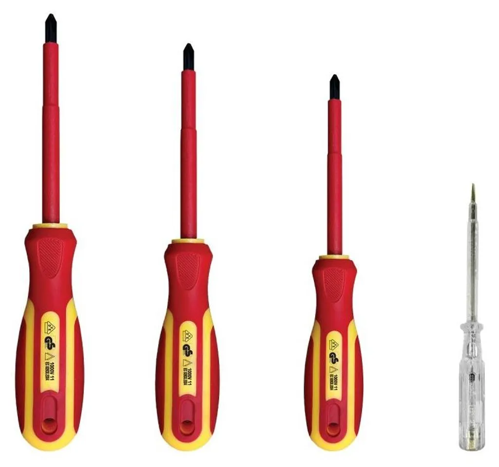 Jeu de tournevis pour travaux électriques 1000V VELAMP CF144 complet