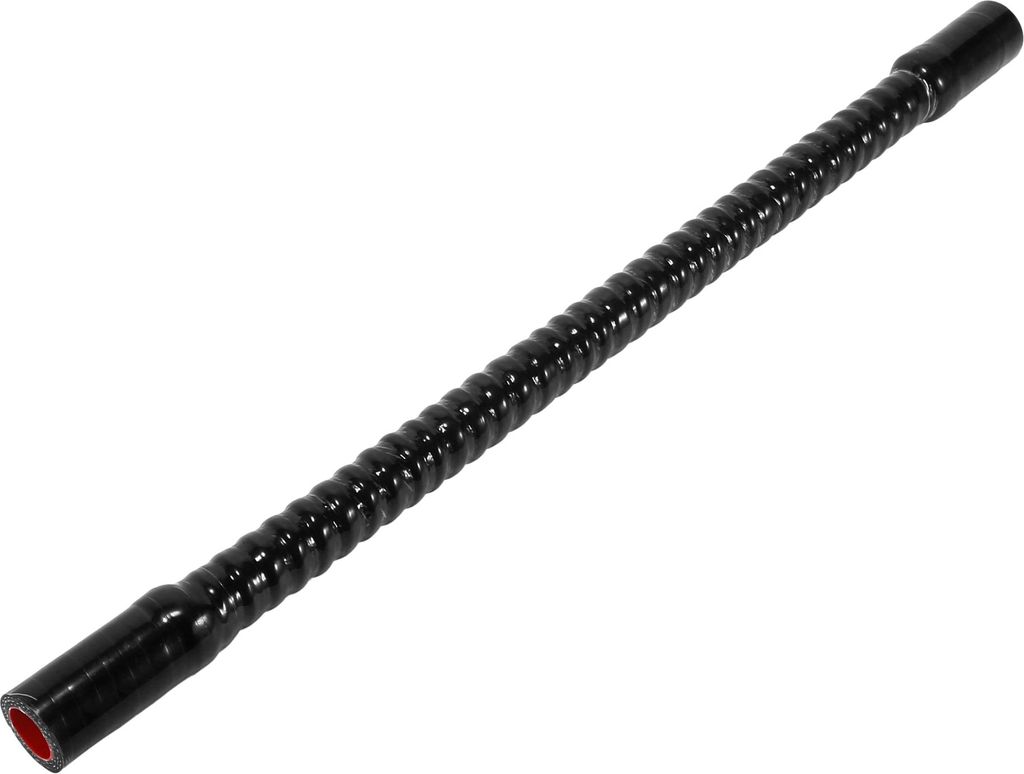 1 Stück 18mm 0,71" ID 500mm 19,69" Länge 0 Grad Schwarz Rot Auto Silikonschlauch Kühlmittelschlauch Universal