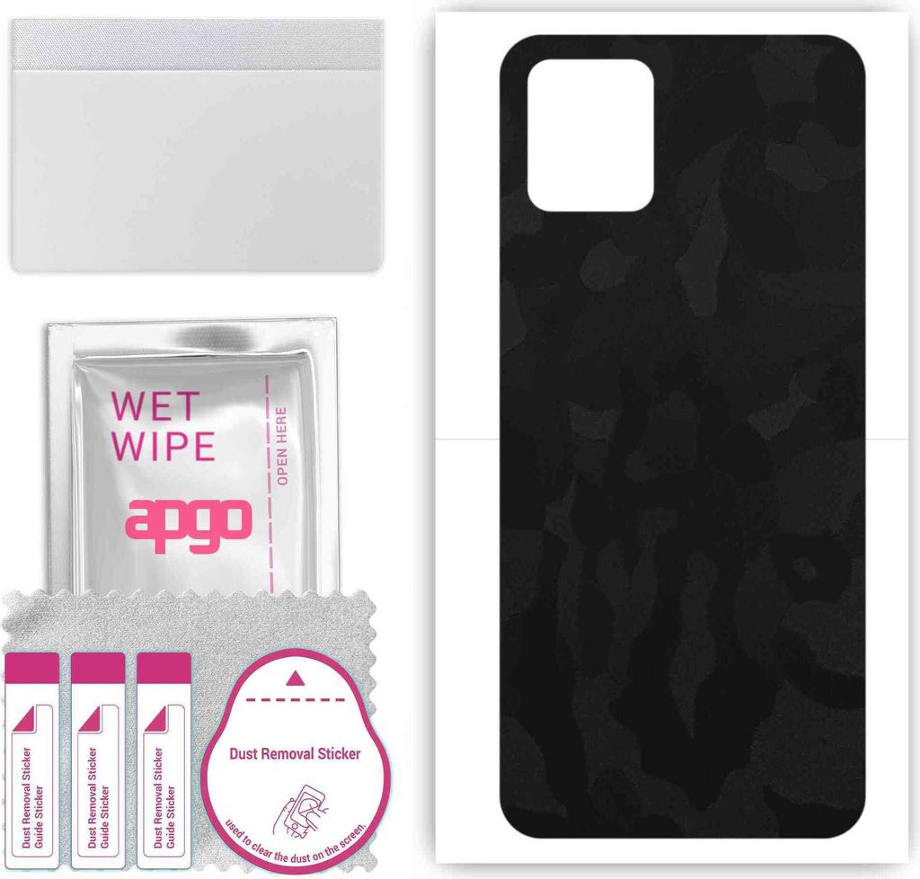 apgo Rückseite Schutzfolie, Skin, kompatibel mit Vivo IQOO U5X, Hinten Displayschutzfolie aus Vinylfolie, kratzfest, einfache Montage - Schwarzes ...