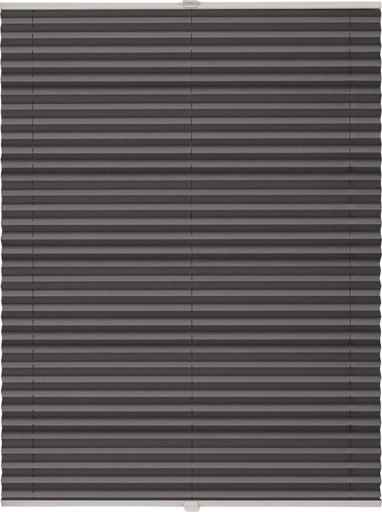 Plissee Klemmfix verspannt ohne Bohren Premium Farbe: Dunkelgrau, Größe: 90x210 cm