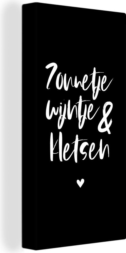 OneMillionCanvasses - Leinwandbilder - Bild auf Leinwand Wandbild Leinwandbild Zitate - Sonnenschein, Wein & Gespräch - Text - Wein - Sommer, 40...