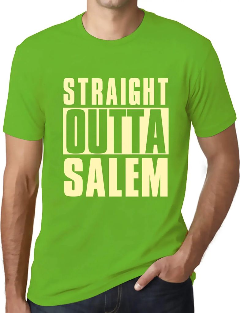 Herren Grafik T-Shirt Direkt aus Salem – Straight Outta Salem – Öko-Verantwortlich Vintage Jahrgang Kurzarm Lustige Druck Geburtstag Geschenk ...