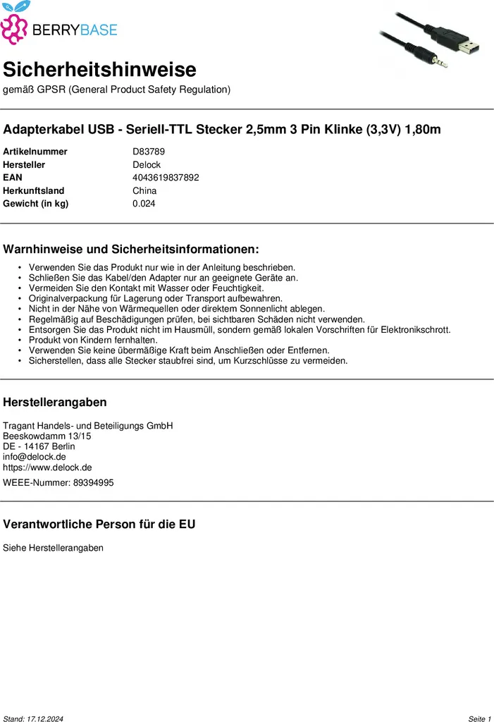 Cavo USB Seriale TTL 3,3V con Jack 2,5mm 3 Pin - Programmazione Professionale - 4