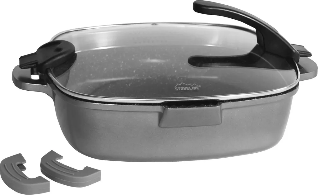 Teglia STONELINE® FUTURE quadrata 24 cm con coperchio