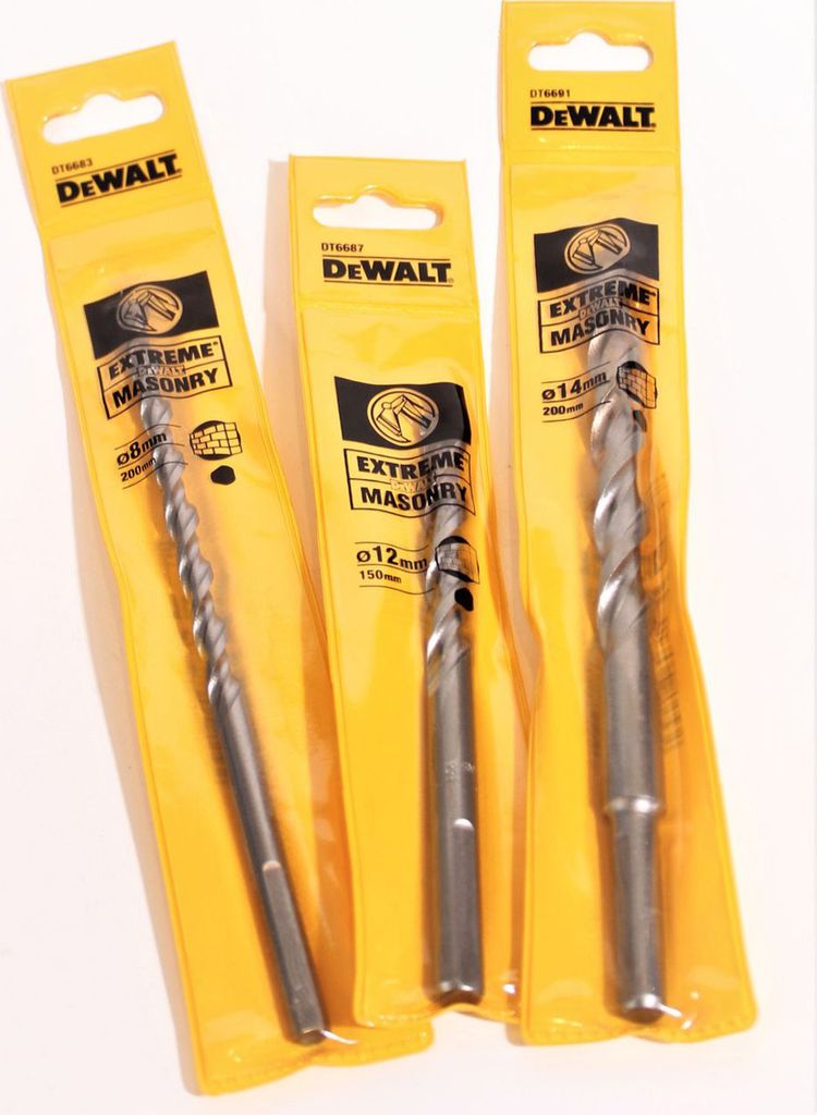 DEWALT Extreme Steinbohrer Set 3-tlg 8-14 mm...