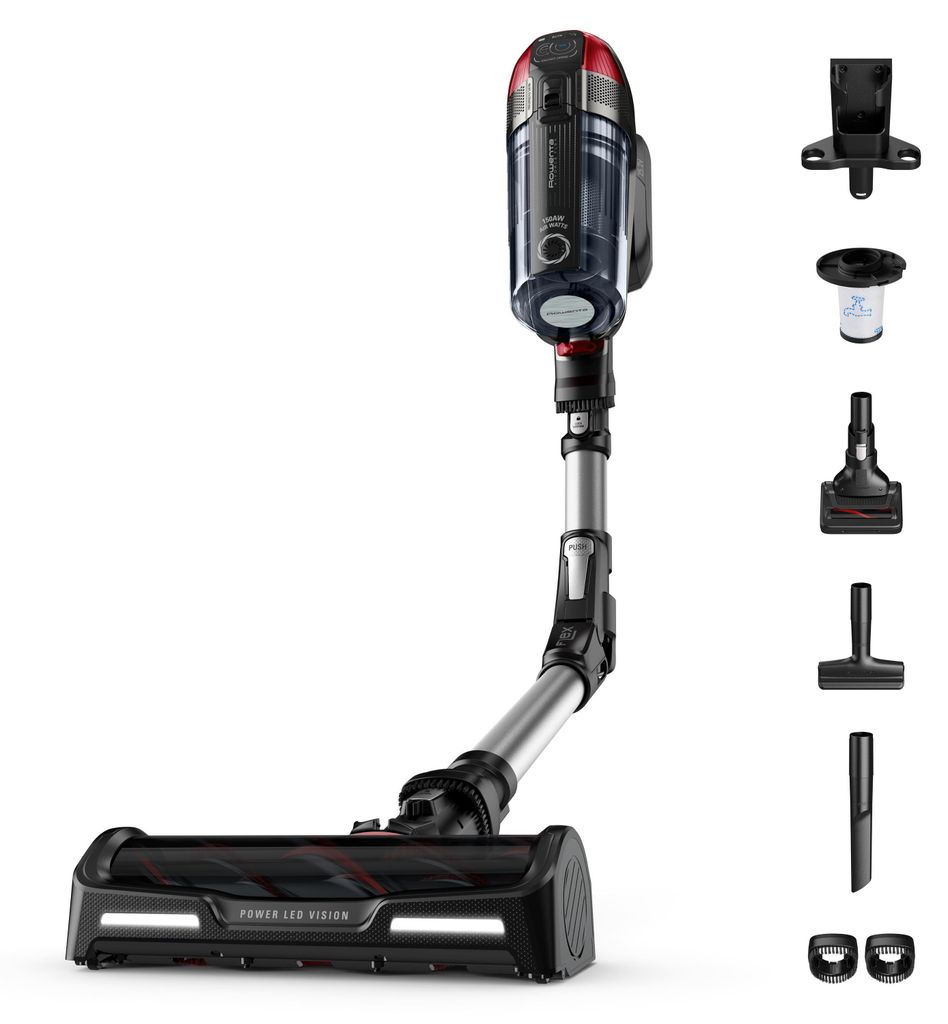Rowenta RH98A7, 2-in-1-Stabstaubsauger, Beutellos, Rot, Produktbild 