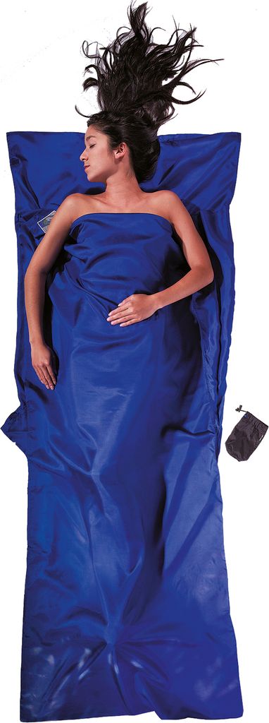 Cocoon Seidenes Reiselaken Blau 220 x 90 cm Blau 220 x 90 Produktbild 