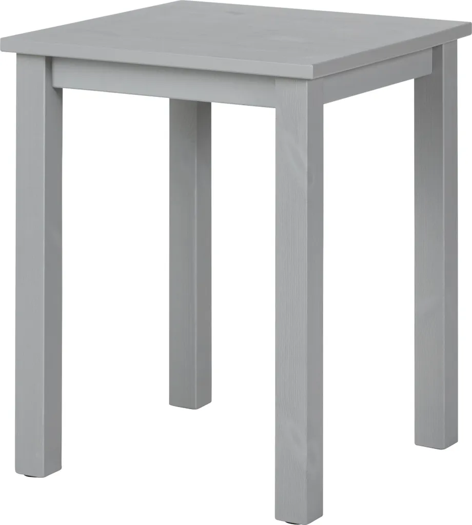 Table d'appoint Stellan en métal gris avec plateau amovible pratique