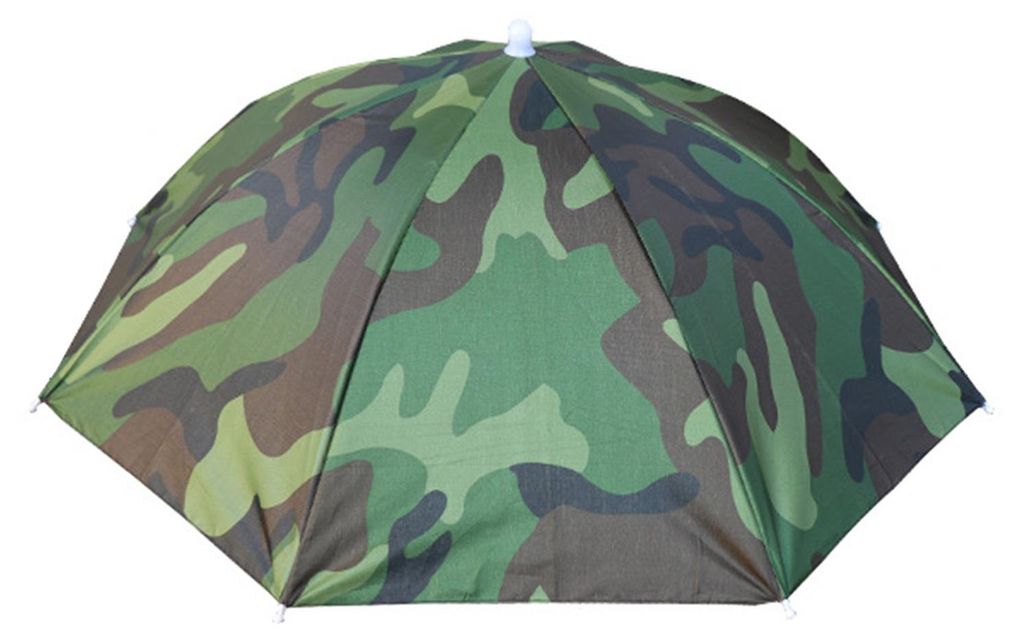 Regenschirmhut mit elastischem Kopfband, wasserdicht, tragbar, faltbar, freihändig, ideal zum Angeln, Wandern und als Sonnenschutz für Erwachsene...