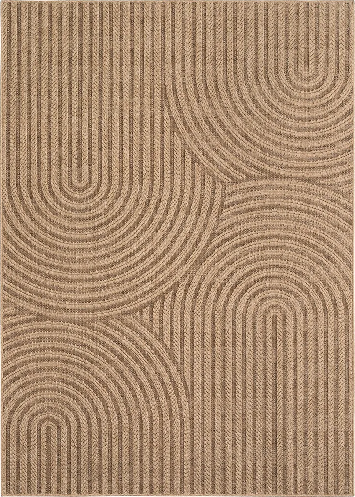 Tapis de Jardin Timber Uno Beige 120x170cm pour Balcon et Terrasse