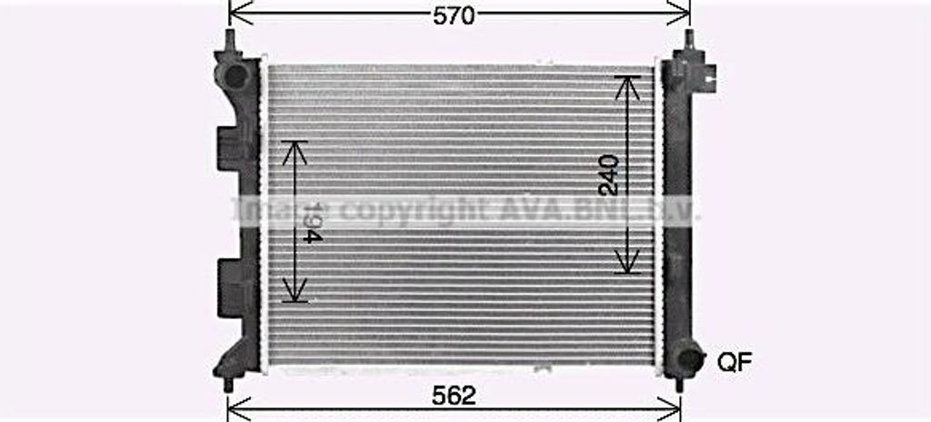 AVA HY2479 Motorkühler OE 253104P700 kompatibel mit i20