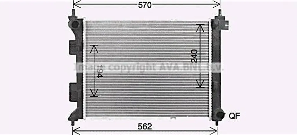 Radiateur moteur AVA HY2479 compatible i20 OE 253104P700 haute qualité