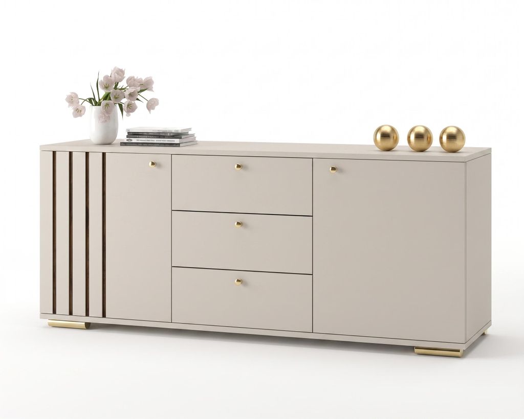 Große Kommode mit Schubladen Fernsehschrank HANA 3S Produktbild  KI-generiertes Bild