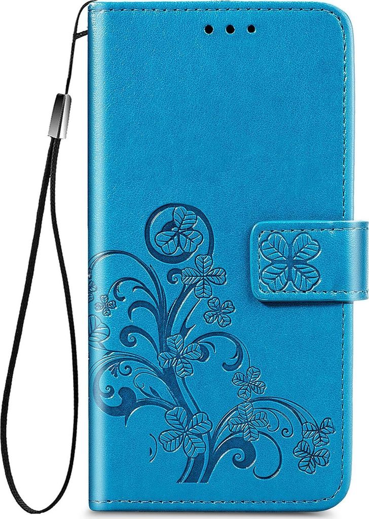 Mobigear Clover Samsung Galaxy A32 4G Hülle Klapphülle Geldbörse - Blau