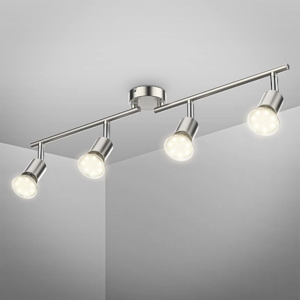 B.K.Licht Faretti LED da soffitto orientabili, include 4 Immagine del prodotto 