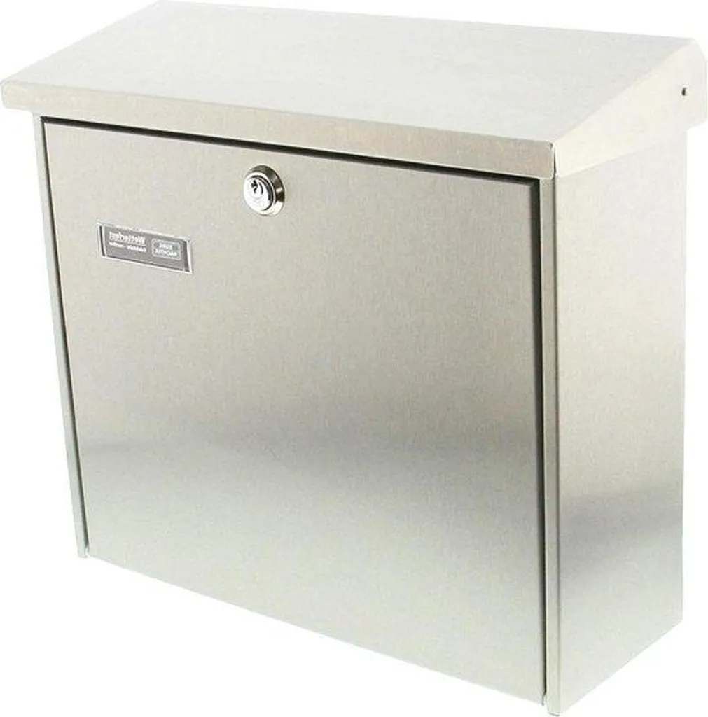 Boîte aux lettres inox look vieilli pour maison de campagne et villa