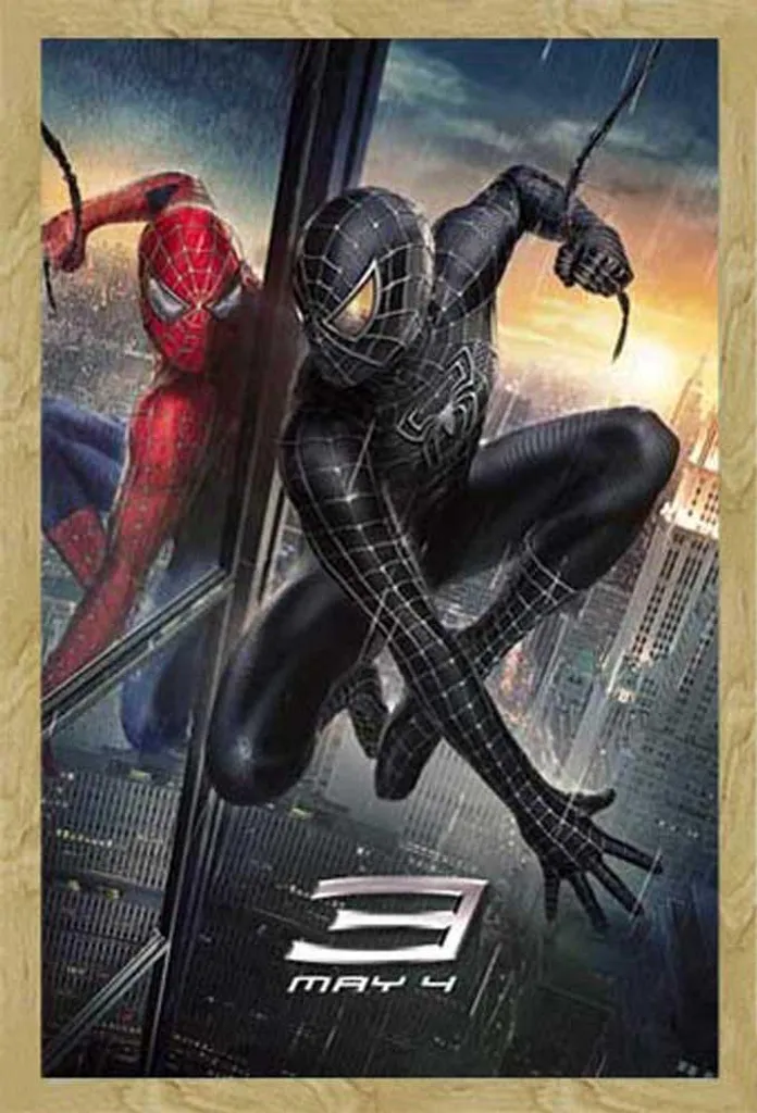 Poster Spider-Man 3 Riflessi con Cornice Shinsuke Maxi MDF Faggio 61x91,5