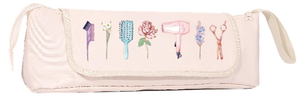 Reise-Haarstyling-Tasche, tragbarer Organizer für Haarstyling-Werkzeuge, Lockenstabtasche mit hitzebeständiger Matte für heiße Glätteisen, sic...