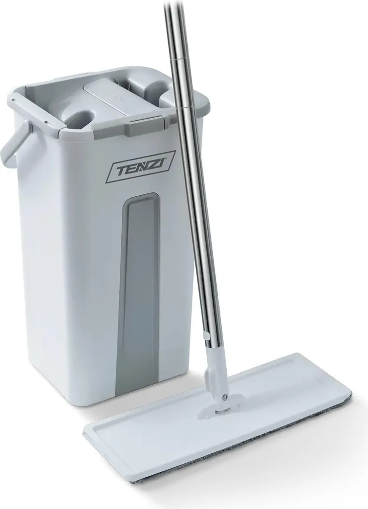 Kit balai serpillère plat et seau essoreur pour un nettoyage des sols