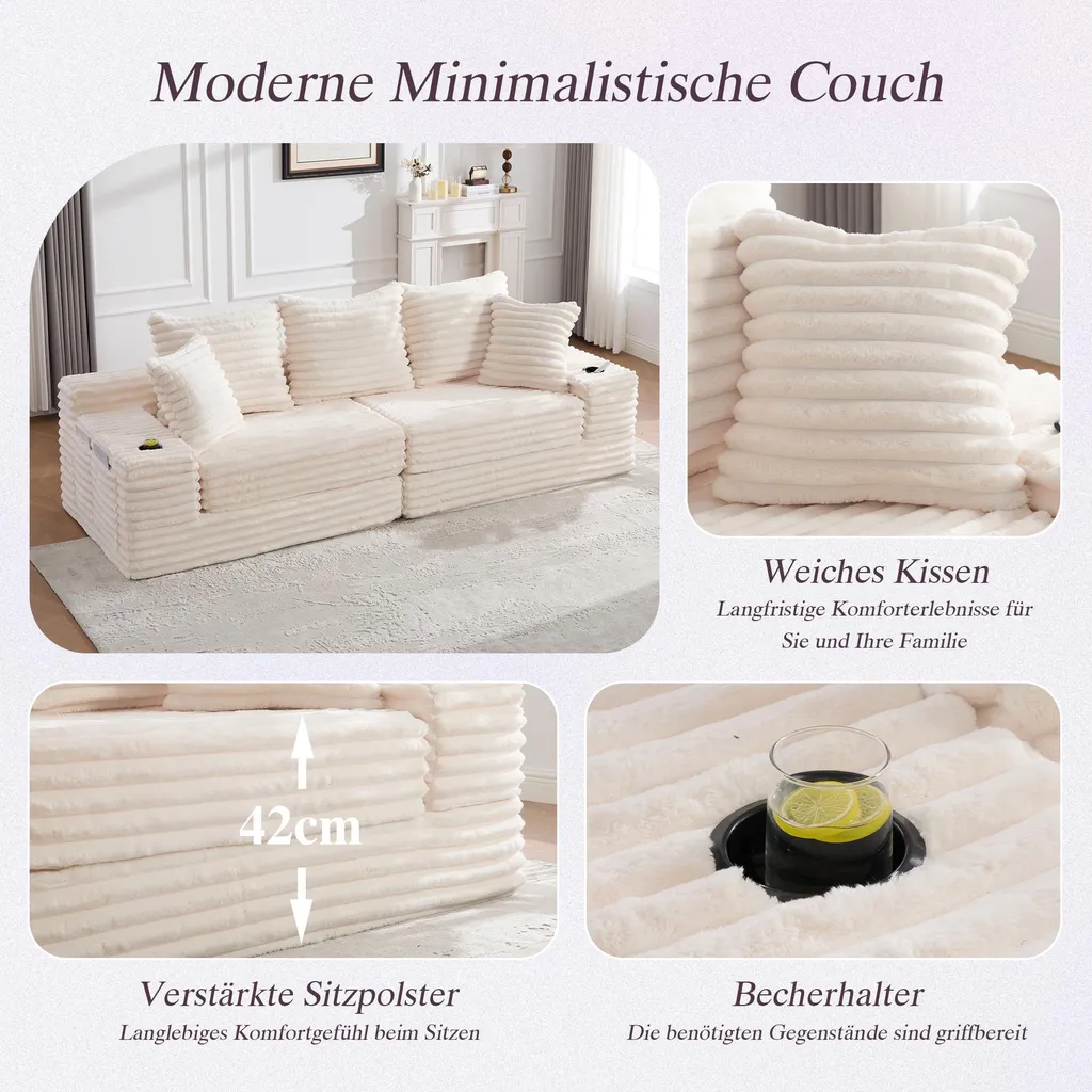 Canapé convertible beige avec rangement : fini le manque de place !