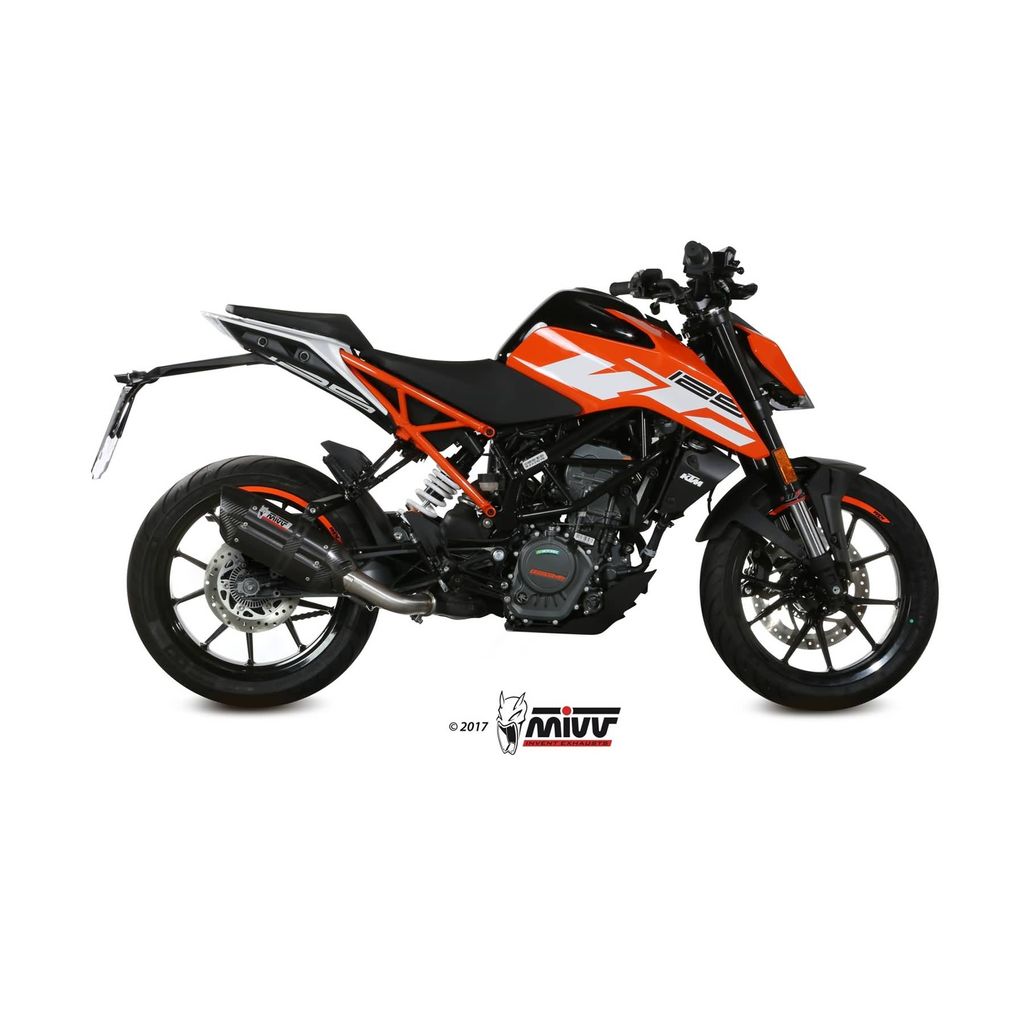 MIVV Schwarzer Slip-On-Auspuff Homologierter Sound für KTM RC 390