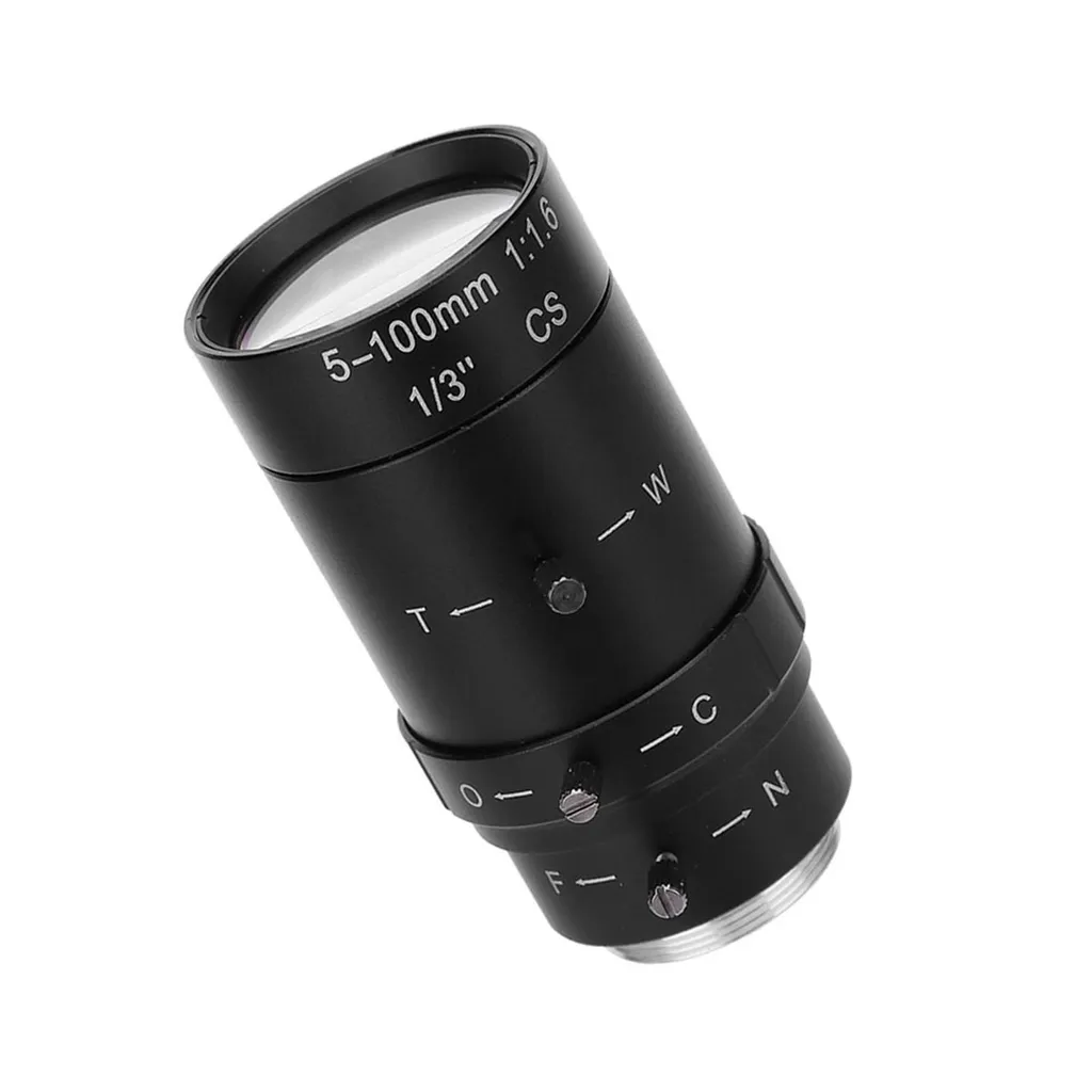 Objectif CCTV 5-100mm en Aluminium avec Zoom et Diaphragme Manuels CS - 5