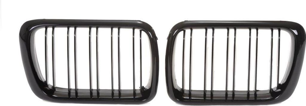 Kühlergrill DOPPELRIPPE Schwarz Glanz für BMW 3er E36 1996-1999