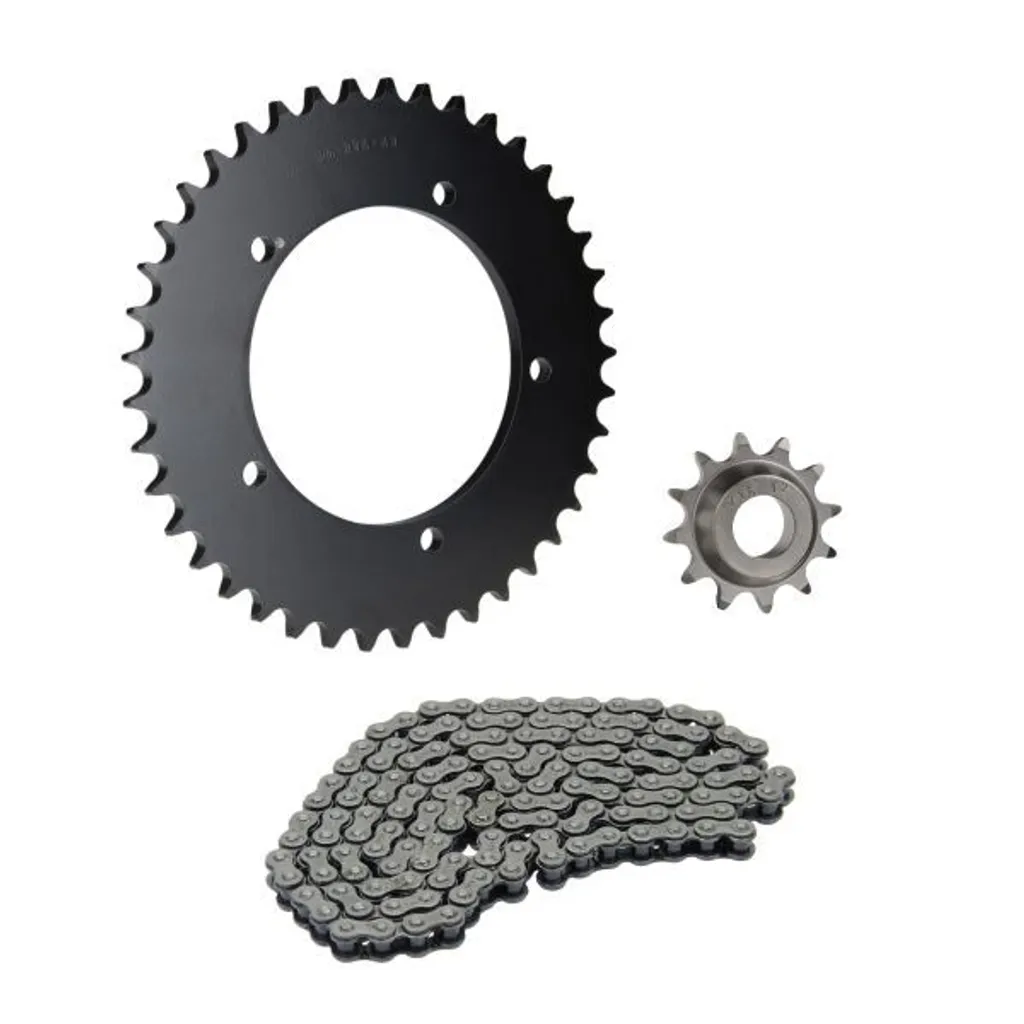 Kit chaîne en acier noir renforcé pour Hercules RS et RX9 12/41 dents