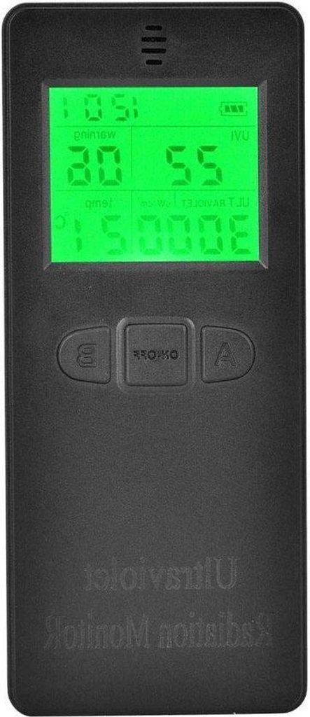 Handlicher LCD-UV-Tester mit Temperaturanzeige, für Innen- und Außeneinsatz, UV-Lampe, 5,7 Zoll Display.