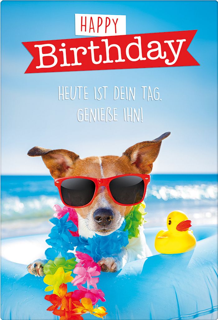 Geburtstag Glückwunschkarte im Format 115x17cm mit Umschlag