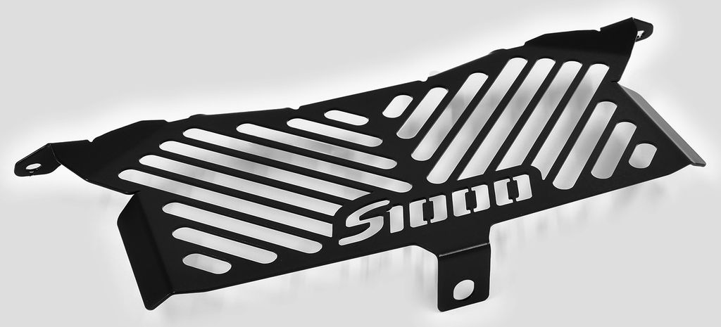 ZIEGER Öll-Kühlerabdeckung kompatibel mit BMW S 1000 XR Design Logo schwarz