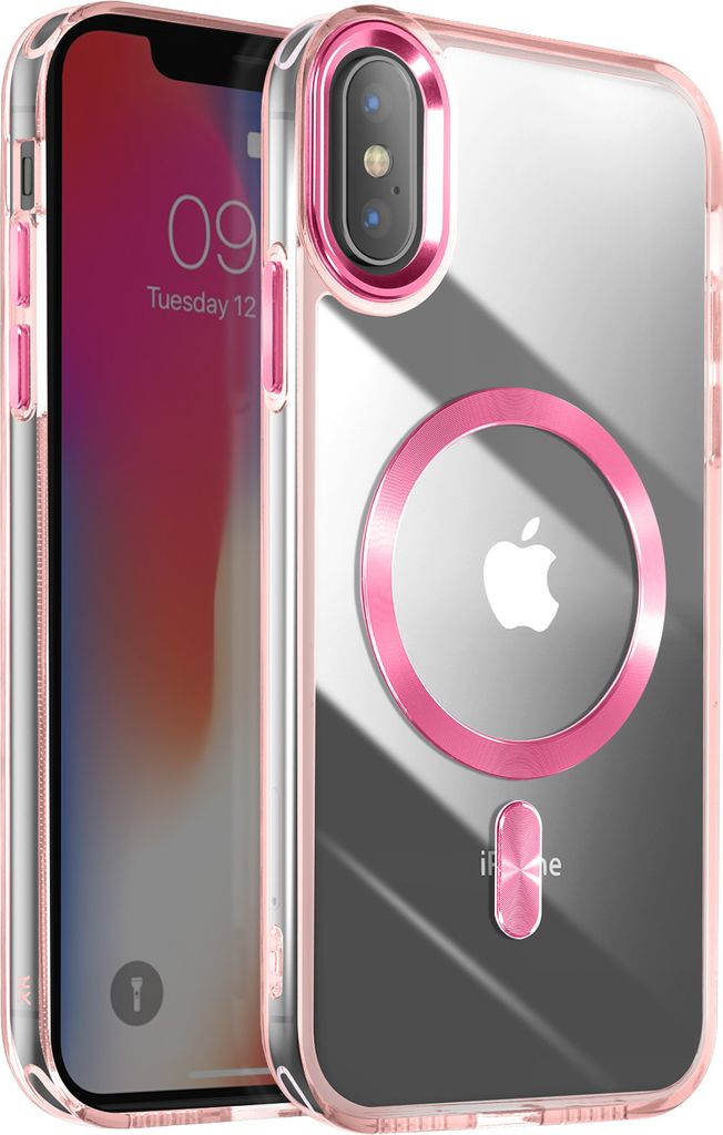 Avizar, MagSafe Hülle für Apple iPhone X / XS Cristal Color, Rosegold