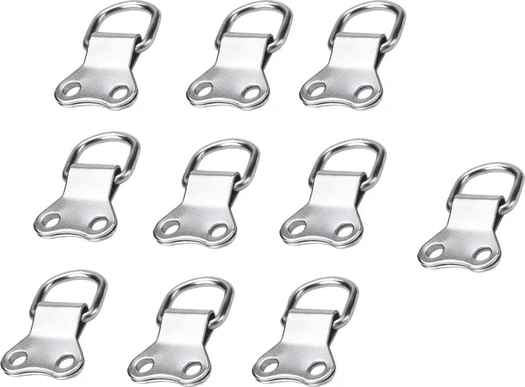 10 Stück D-Ring hängen borte Bilderrahmen hängen D-Ringe Rahmen Kleiderbügel Haken