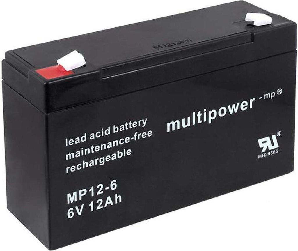 Powery Ersatzakku für Kinderauto, Kinder-Quad, 6V 12Ah, Produktbild 
