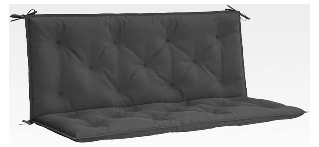 Gartenbankauflage 2 Stück, Bankauflage für Outdoor, Polsterauflage für Gartenbank, Sitzkissen und Rückenkissen, Anthrazit 120 cm Oxford-Gewebe