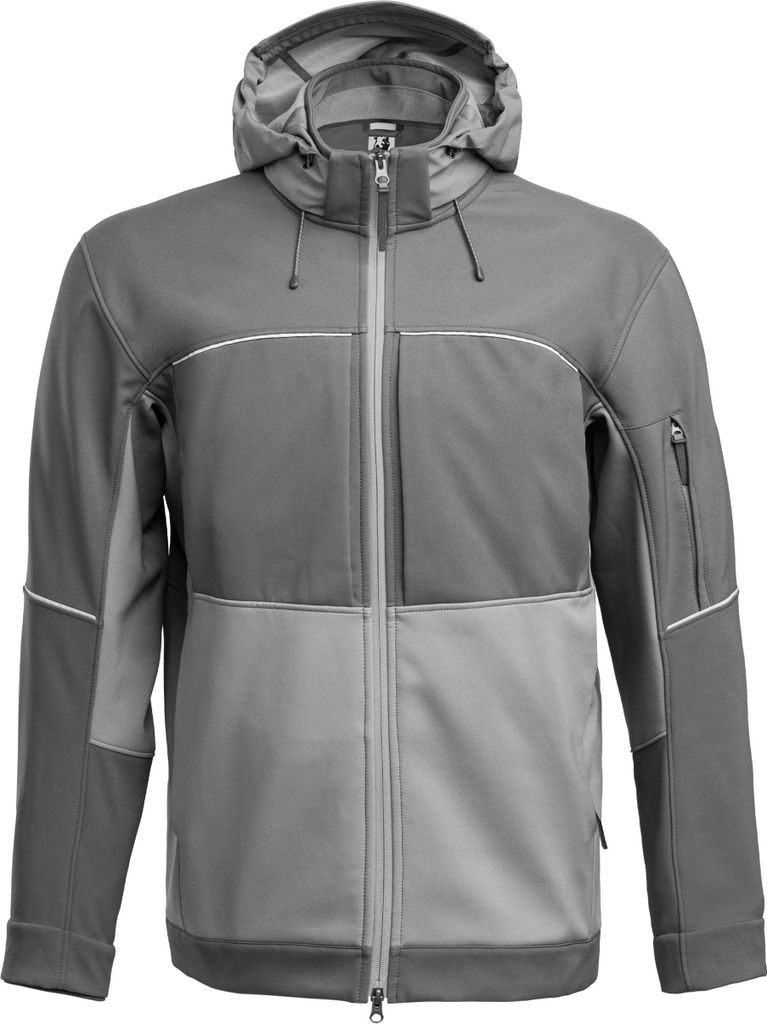 Qualitex Softshelljacke - Atmungsaktive Regenjacke | wasserfeste Softshelljacke | Übergangsjacke - in Farbe: anthrazit - Herren: S