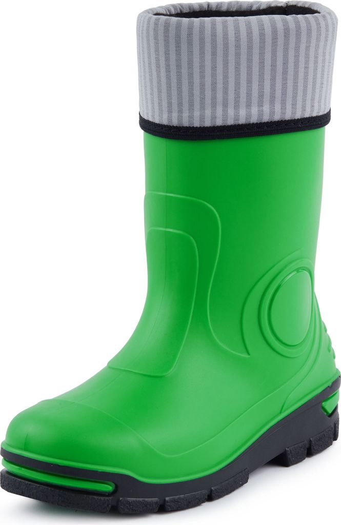Ladeheid Kinder Mädchen Jungen Gummistiefel Regenschuhe mit Warme Socke LARB013 (Grün, 21 22 EU)