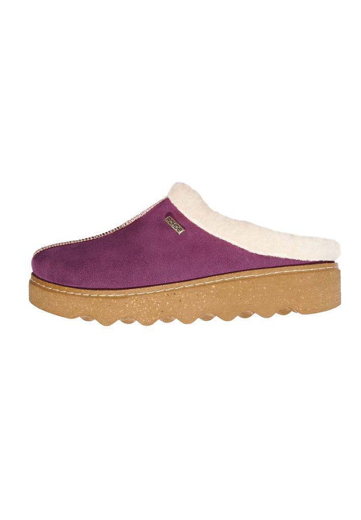 Pantofole Donna Rohde 2000 - Chiuse, Comfort Larghezza G - Tessuto Nero O Beige - Suola PU E Plantare Rimovibile