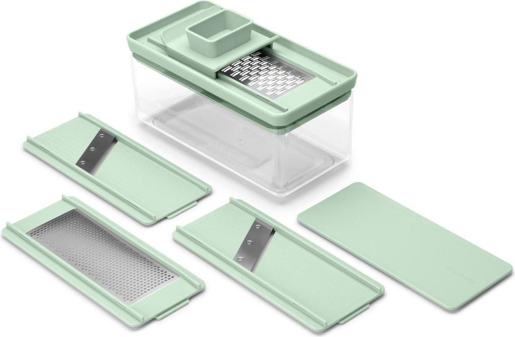 Brabantia 145469 manuelle Reibe/Spiralisierer Kastenreibe Grün, Transparent