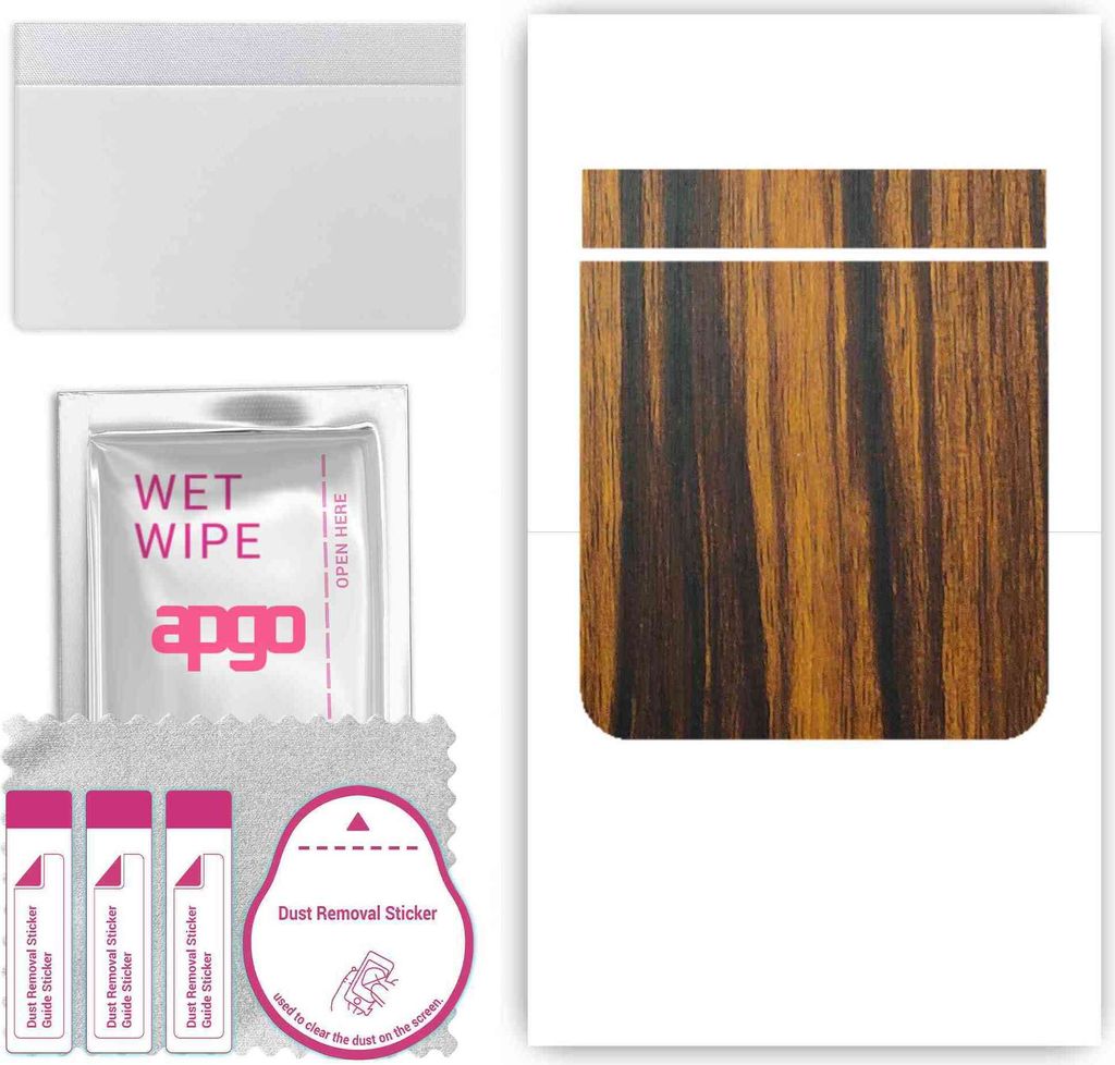 apgo Rückseite Schutzfolie, Skin, kompatibel mit Motorola Razr 50, Hinten Displayschutzfolie aus Vinylfolie, kratzfest, einfache Montage - Tigerwood