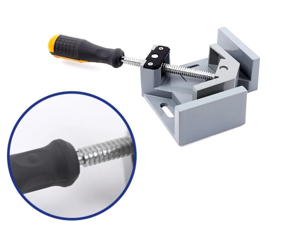 Set de 2 étaux d'angle 90° en aluminium pour assemblage bois et cadres