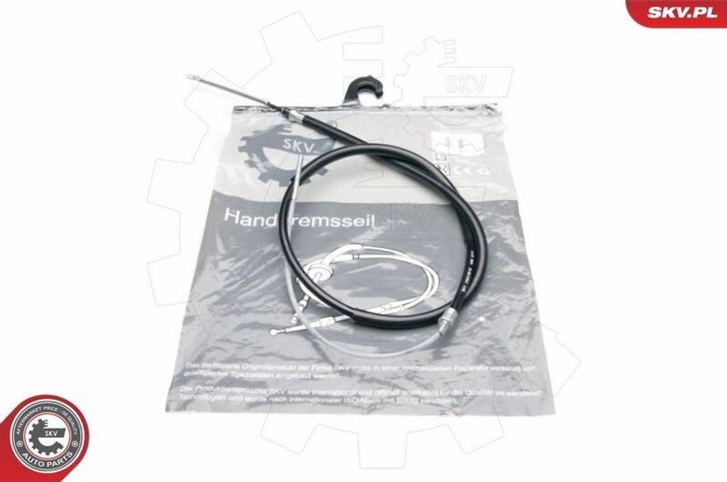 linka hamulca ręcznego Tył L/P, SEAT Inca VV Caddy II, 6K9609721